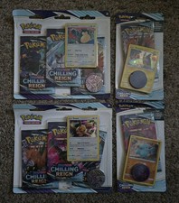 X4 Pokemon Sword & Shield Chilling Reign Blister Packs Sealed