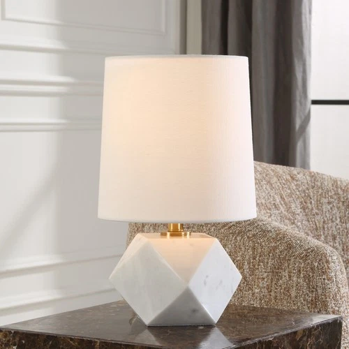 Uttermost 30415-1 A Cut Above 15" Tall Buffet Table Lamp - White - Picture 5 of 5