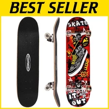 31" Double Kick Skateboard for Kids & Beginners