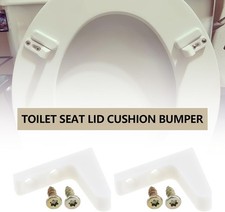 Toilet Seat Stabilisers 2 Pairs Anti Slip Buffers Fix Wobbly Seat White