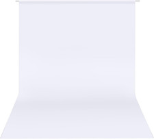 White Photography Backdrop, 10x8 ft White Photo Backdrops Background Curtain for