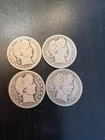 1$ Face Barber Quarters 1915 P & D - 1916 P & D 90% Silver