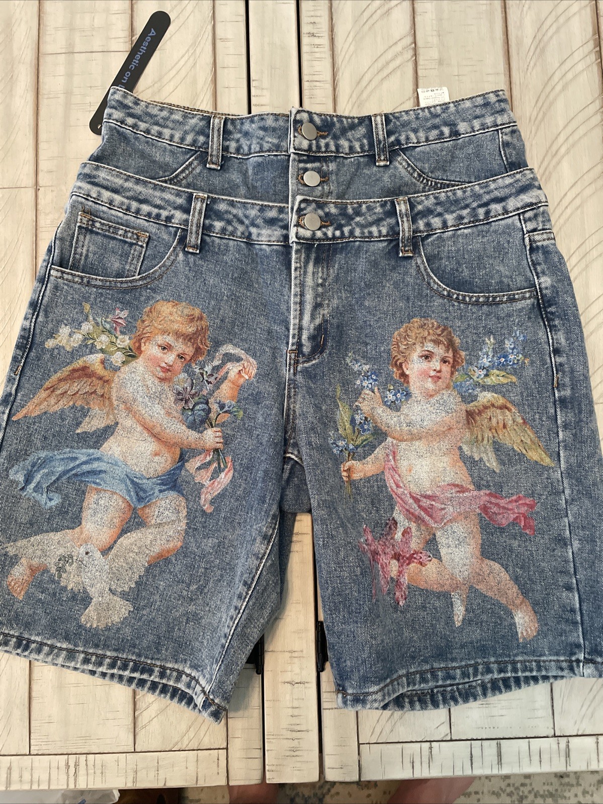 Mens Vintage Denim Jean Shorts NWT Medium 34