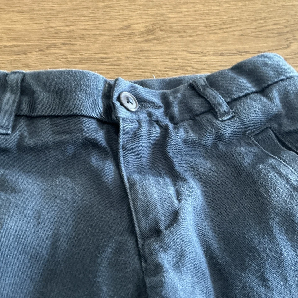 Pantalones Cortos Lands End Niños Talla 7-8 Activo Chino Uniforme Escolar Pantalones Azul Foto 4 de 4