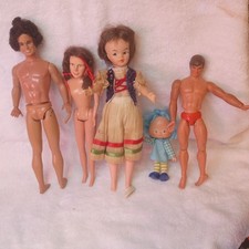 Doll LOT Big Jim Action , Big Hair Ken, Tammy Friend, Strawberry Short, Vintage 