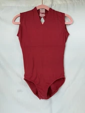 Ballet Rosa dancewear red leotard child size 10 gorgeous high front deep back