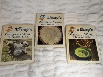 Vintage Disney s Wonderful World of Knowledge Books Volumes 1 3 Hardcover Set