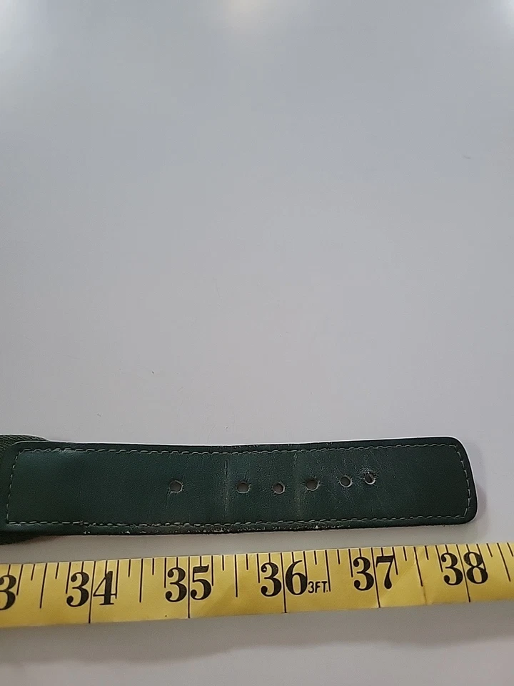 Lacoste Green Solid Cotton & Leather Belt Sz 38/95. - Image 2 of 4