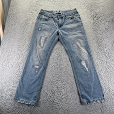Vintage Southpole MCMXCI Jeans Mens 32x29 Blue Denim Straight Faded Distressed
