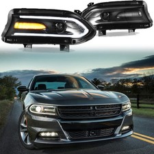 für Dodge-Charger 2015-2020 VLAND LED-Scheinwerfer schwarz Frontscheinwerfer L+R