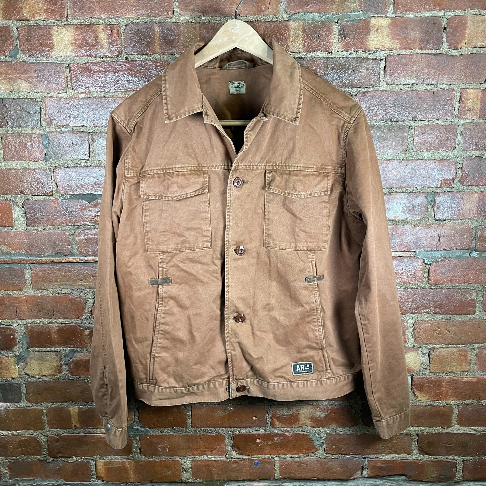 Atlantic Rancher Boatyard Cruiser Jacket Mens L Tobacco Cotton Chore Pristine - product detail image 1