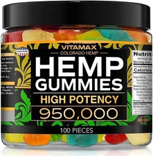 Natural Gummies for Stress Relief - Great for Pain, Insomnia & Anxiety  -100ct