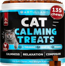 Artullano Hemp Cat Calming Treats for Stress  Anxiety Relief 135 Chews