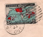 CANADA QV Cover St Thomas 2c Map IMPERIAL PENNY POST Ontario 1900 London WA294