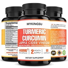 9-in-1 Turmeric Curcumin Capsules with Apple Cider Vinegar,