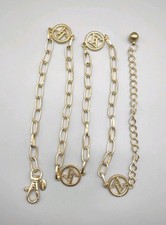 Vintage Gold Tone Avon AV Logo Chain Belt, 40", L13