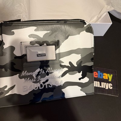 Supreme Leather Goods Money Bag Snow Camo SS25B20 New see pictures 