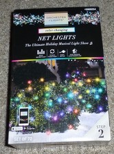 Gemmy 5969254 Orchestra of Lights Color-Changing LED Net Lights Set of 72