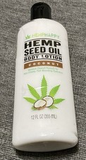 HEMPHAPPY HEMP SEED OIL BODY LOTION  COCONUT 12oz.