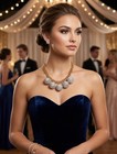 Fun Women Fashion Jewelry Gold Metal Chain Necklace 5 Disco Ball Pendant Charms — photo 8