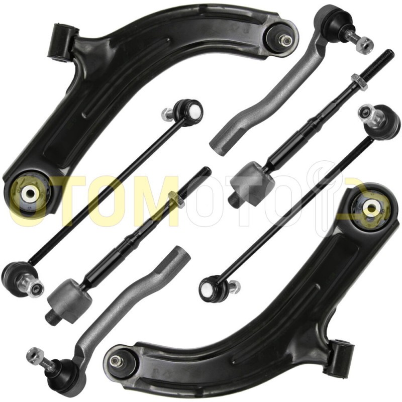 Triangle de suspension Nissan Micra K12 avec biellette pour stabiliser le train avant