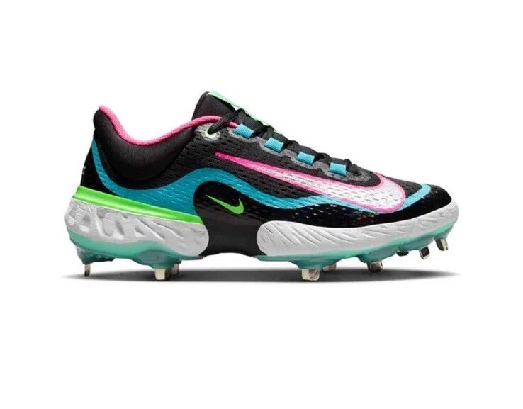 Nike Alpha Huarache Elite 4 Low Cleats MCS Blk Pink Baseball Nike Alpha Huarache Elite 4 Low Cleats MCS Blk Pink Baseball