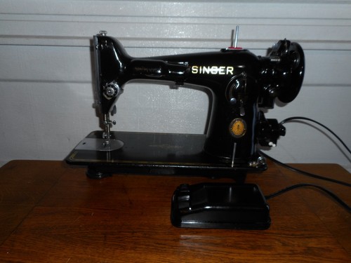 CENTENNIAL EDITION SINGER SEWING MACHINE MODEL 201-2, SERVICED, #AJ337326