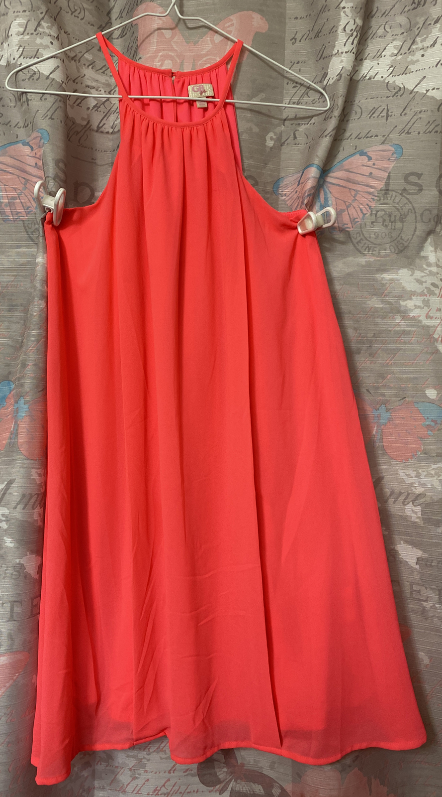 Robe Fille GB Girls - Taille 10, Bleu Marine à Motifs Floraux - Sans Manches, Longueur Genou, Fermeture éclair - Pour Occasion Spéciale