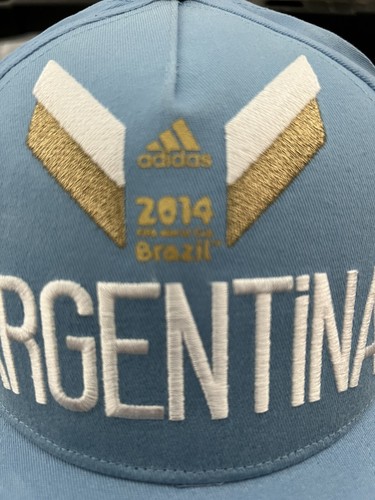 Argentina 2014 Mundial Fútbol Fútbol Adidas Original Gorra Ajustable Azul - Imagen 4 de 6