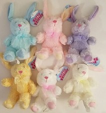 Happy Easter Pastel Plush Bunnies, 1 Bunny/Pk, E29, Select: Color