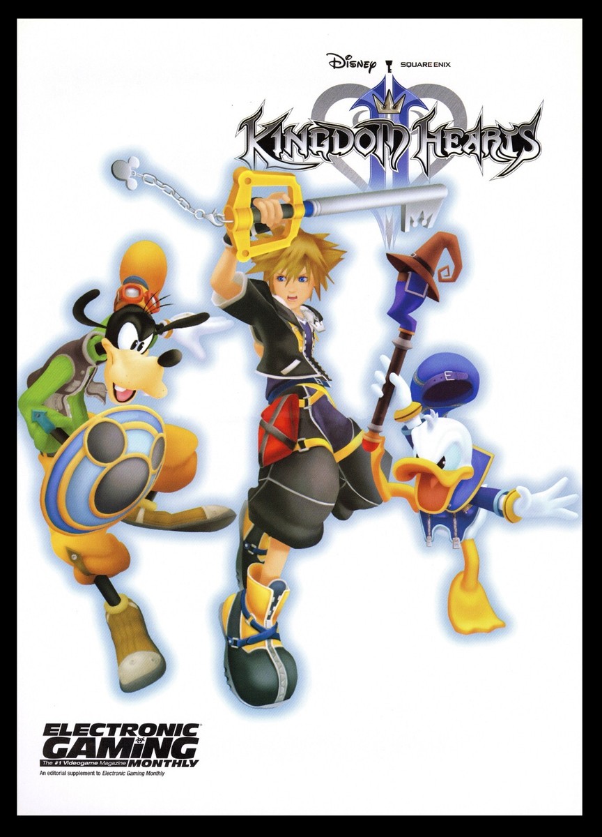 Kingdom Hearts II Playstation 2 PS2 2005 Game Promo Art Print