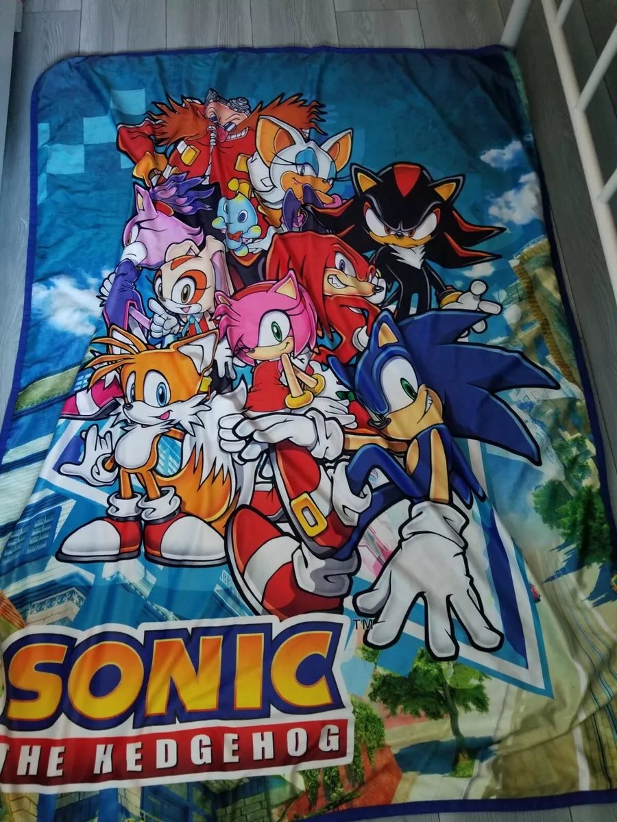 Sonic the Hedgehog Big Group Sublimation Throw Blanket 46