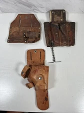 Linemen Electrician Leather Tool Pouch Lot