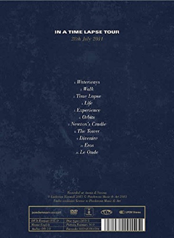 LUDOVICO EINAUDI - LIVE IN VERONA (IN A TIME LAPSE TOUR) DVD NEW  