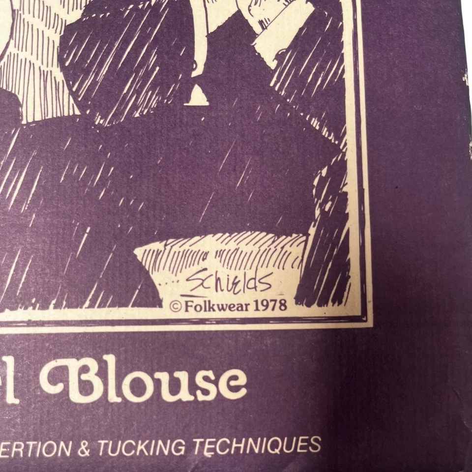 Blusa vintage Folkwear 1978 Gibson niña patrón de costura 205 sin cortar para mujer S M L Foto 2 de 4