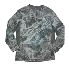 Realtree Shirt Mens Large Gray Long Sleeve Crew Neck Performance Fishing Hunting