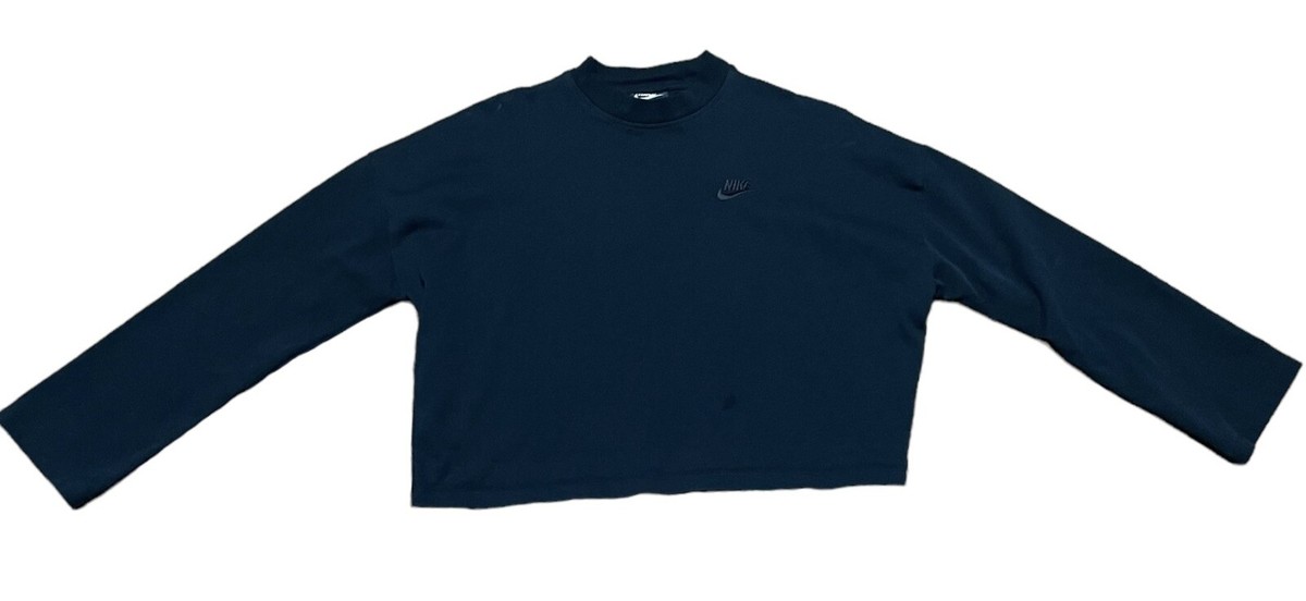 nike black crop sweater