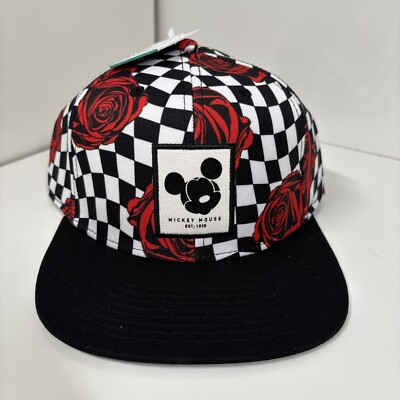 Mickey Mouse Hat Roses X Neff Check Disney Snapback -  Brand New W/Tags - Unisex