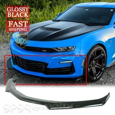 For Camaro SS LS LT RS 2016-2024 Glossy Black Front Bumper Lip Splitter Spoiler