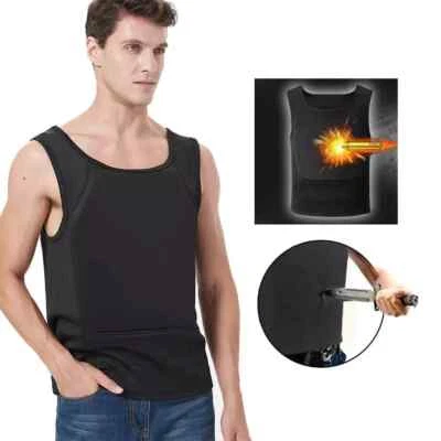 Ultra Thin Bulletproof T-shirt Vest Concealable Body Armor NIJ Level IIIA