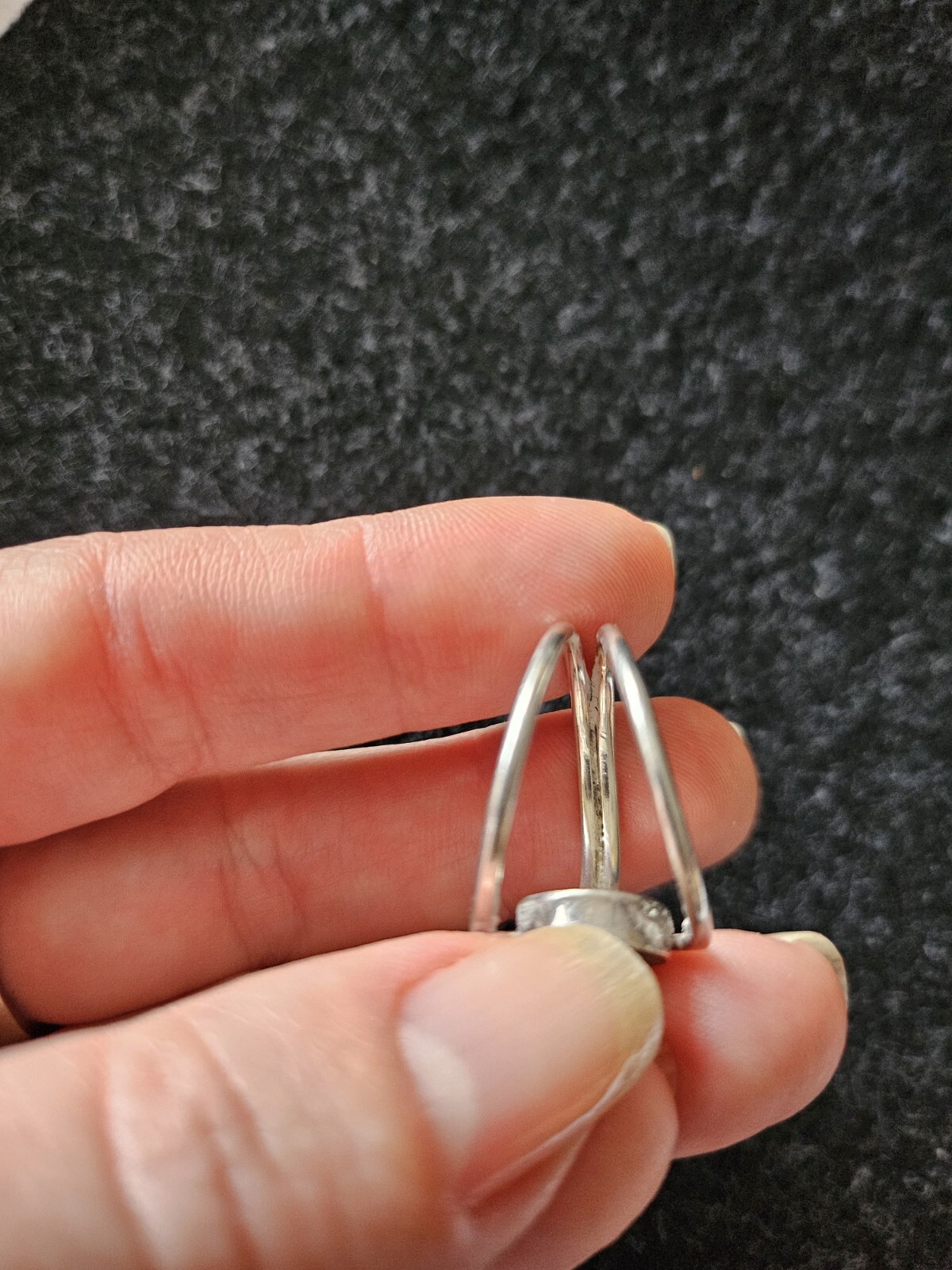 Beautiful Solid Sterling Silver Ring With Round G… - image 7