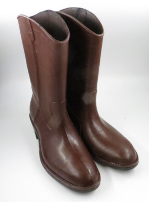 Bata Boots Made in USA Western Biker Boots Brown Steel Shank Size 10