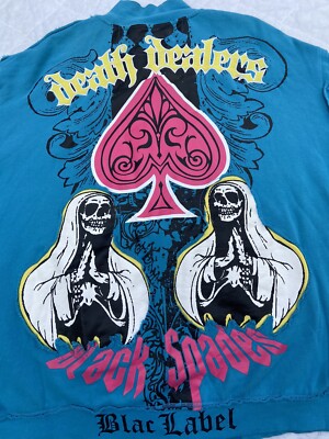 Blac Label Y2K Skulls Spades Wings Death Dealer Hoodie Like
