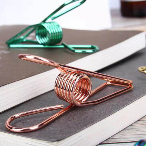 10X Spring Paperclips Metal Wire Hollow Out Clips 33/55mm Mini Binder Paper Clip - Picture 8 of 32