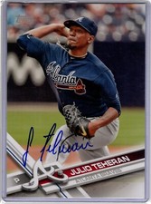Julio Teheran 2017 Topps #278 #2/49 Signed 5x7 Auto Autograph Beckett Cert.