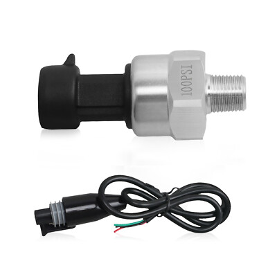 #ad 100 PSI 1 8quot;NPT Thread Stainless Steel Pressure Transmitter for Fuel Water Air $15.86