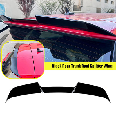 Rear Trunk Roof Splitter Wing Kit Trim Black For Audi A3 Hatchback 2022-2024 23