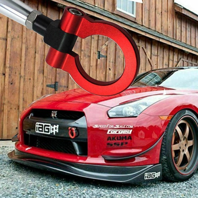 Red Track Racing Style Aluminum Tow Hook For Nissan 370Z GTR Juke