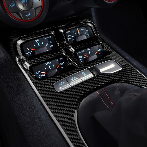 For Camaro 10-2015 REAL HARD Carbon Fiber Manual Gear Shift Console Cover Black - Bild 6 von 7