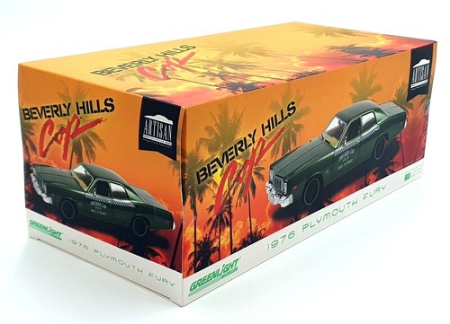 Greenlight scala 1/18 19110 - 1976 Taxi Plymouth Fury Beverly Hills - Verde - Foto 5 di 5